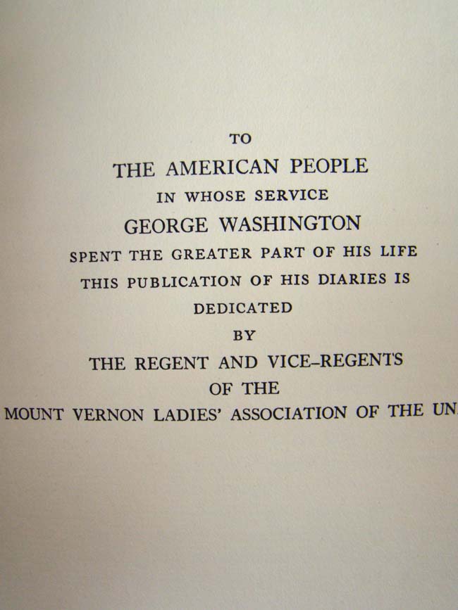 "The George Washington Diaries 1748-1799," four vols., Regents Edition, publ. in 1925 — image 4